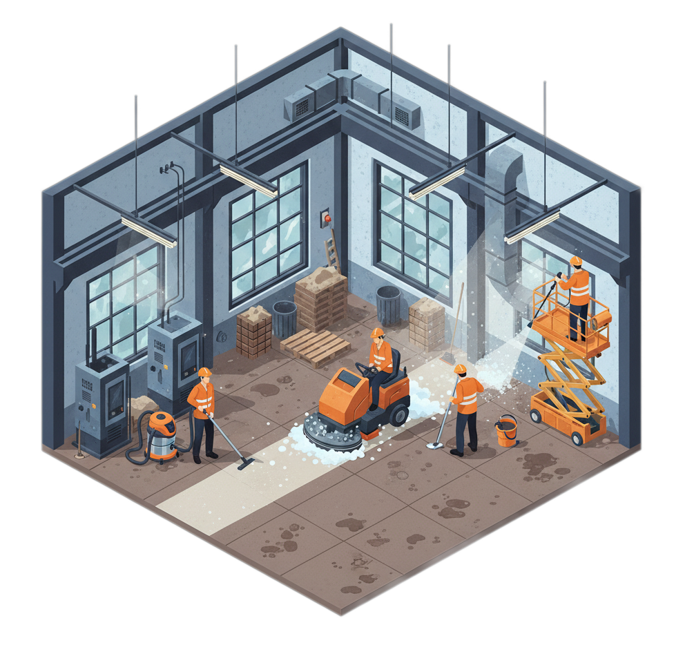 Industriereinigung & Hallenreinigung in Essen & NRW - Royal Facility Service